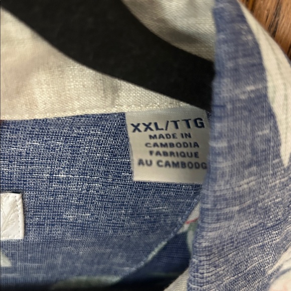 Tommy Bahama Men's XXL Linen Blend Barbados Breeze Beach Coastline Long Sleeve - Picture 3 of 7